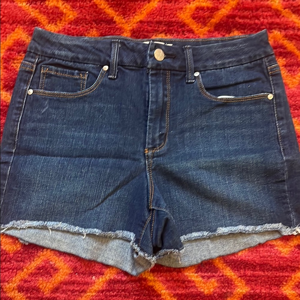 Jessica Simpson Blue Jean Shorts with Frayed Hem